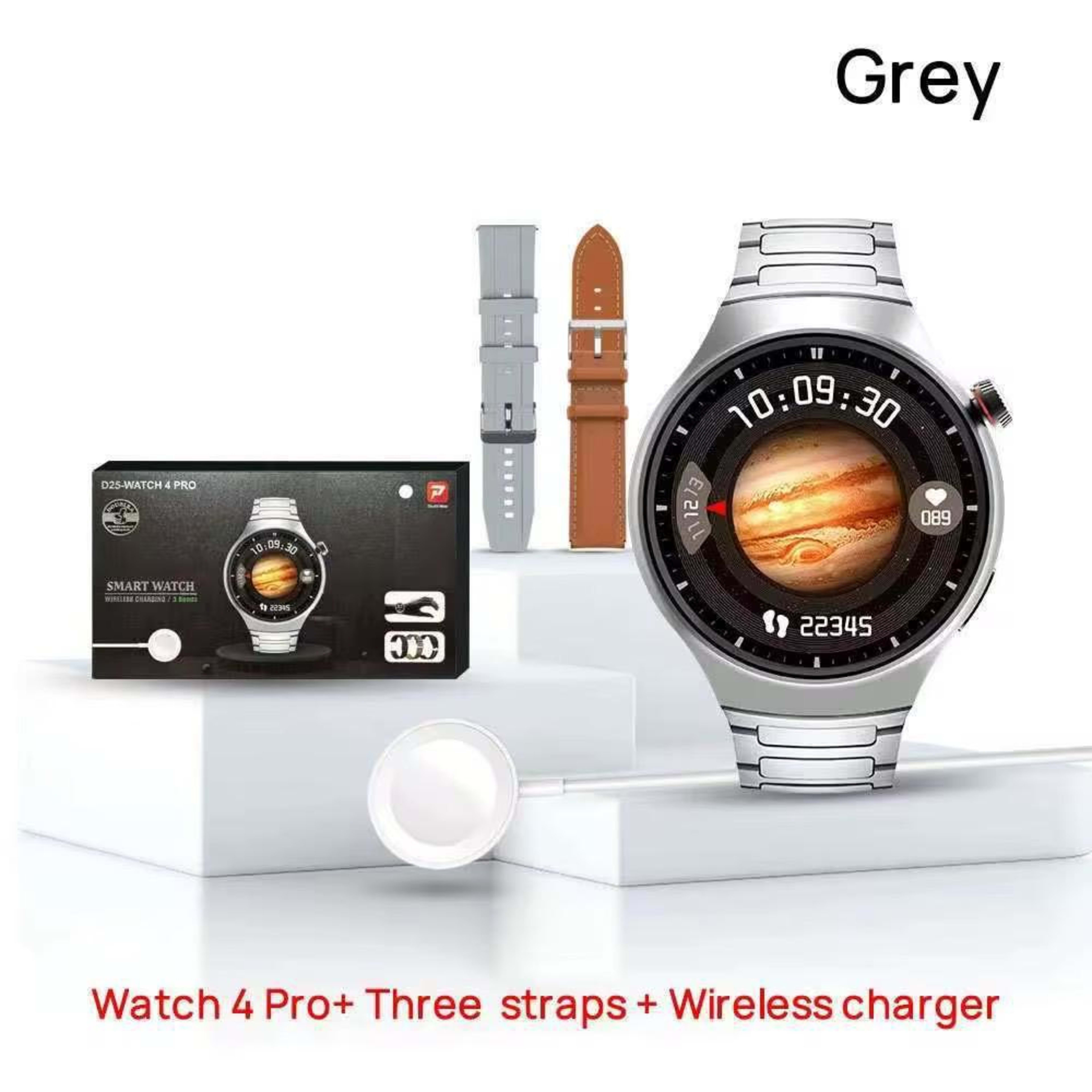 Montre intelligente D25 Watch 4 Pro grise