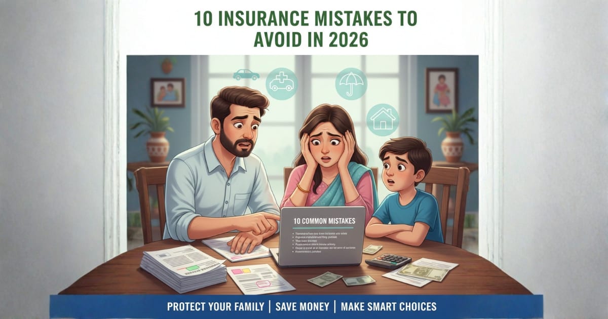 10 insurance mistakes to avoid in 2026 and shows you exactly how to choose the right motor, life, health, and general insurance