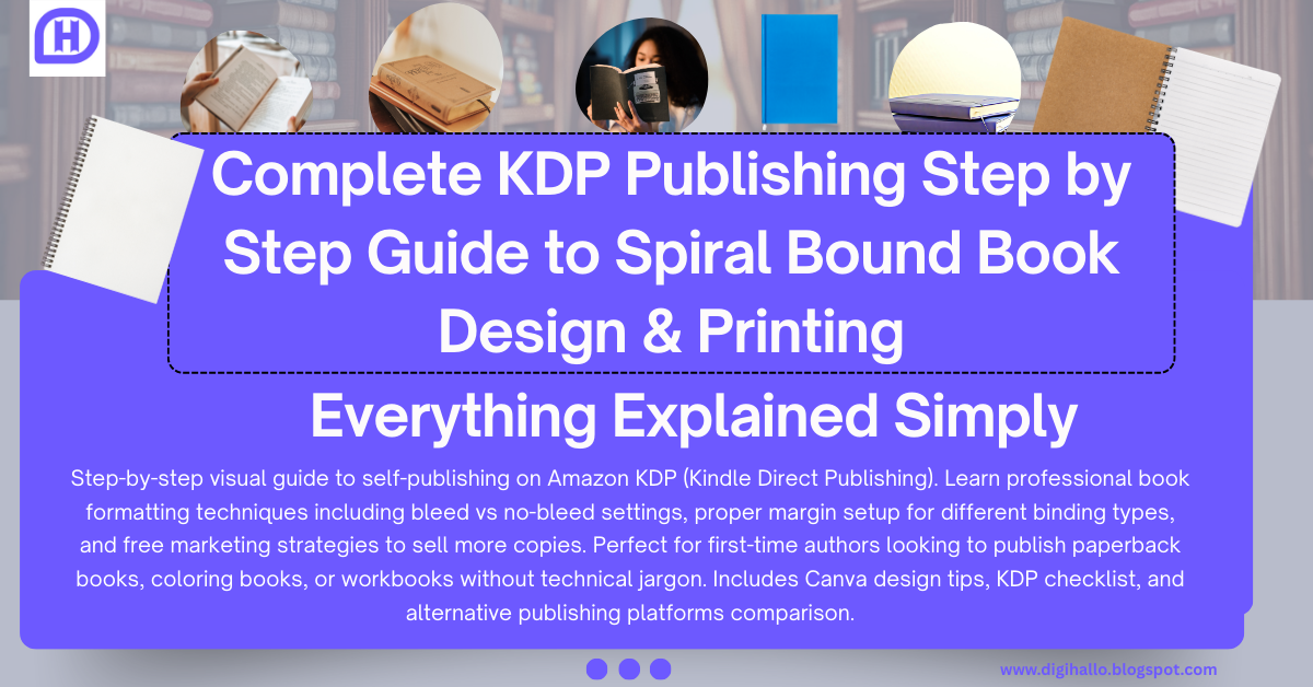 Complete KDP Publishing Step by Step Guide to Spiral Bound Book Design & Printing