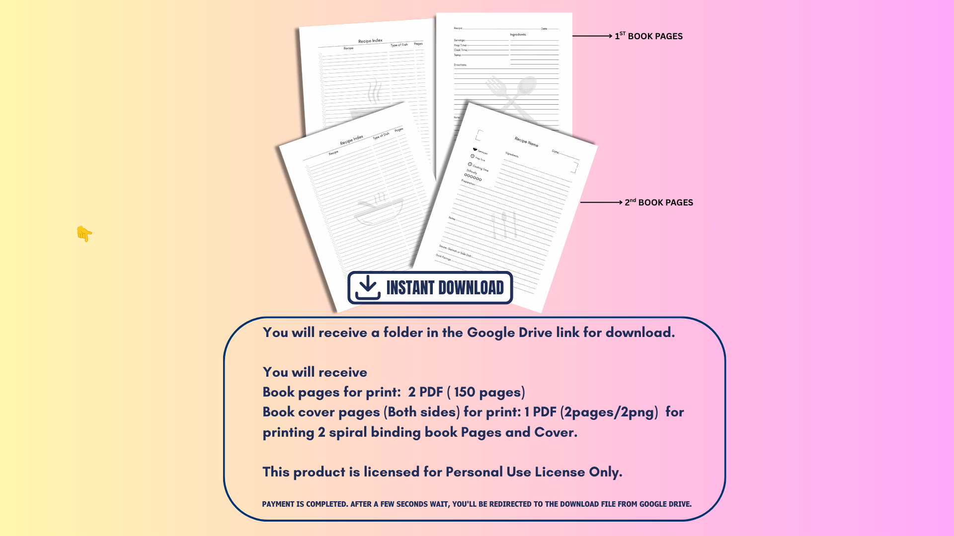 My Recipe Journal Notebook - Pack of 2