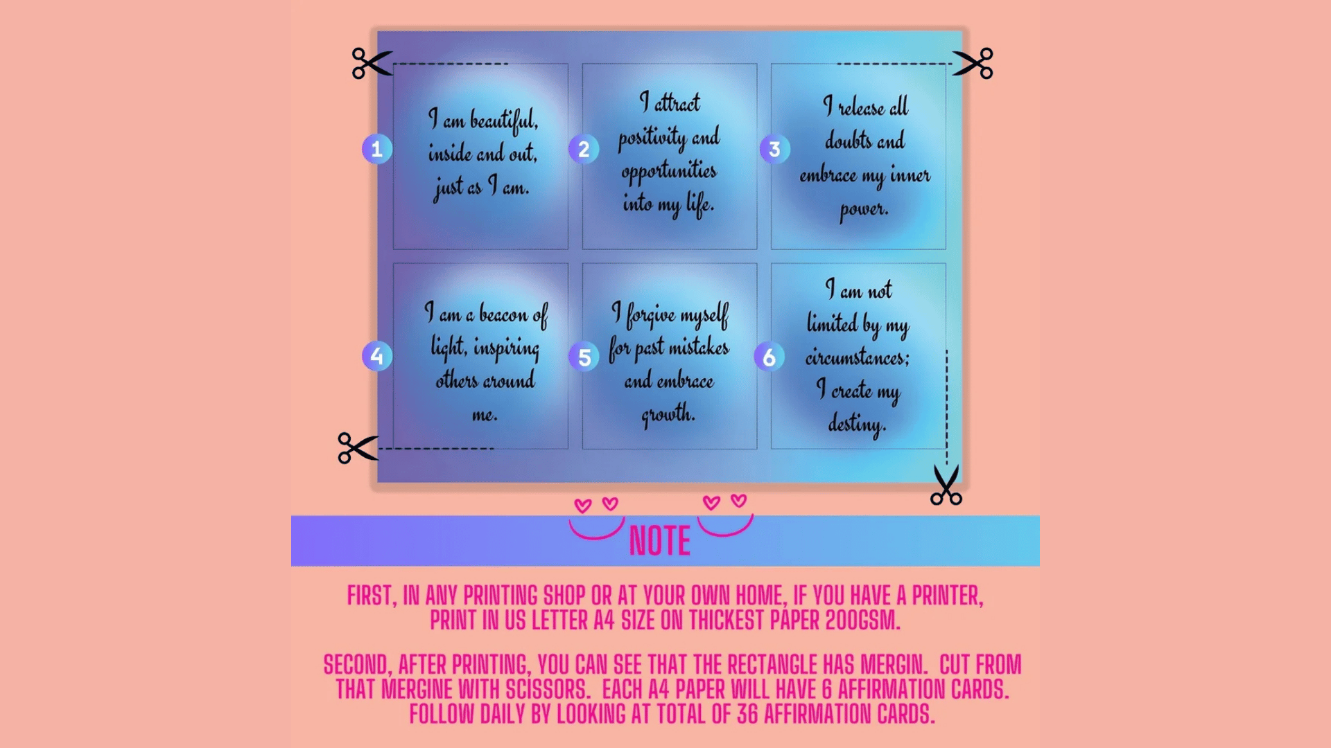36 Affirmation Cards