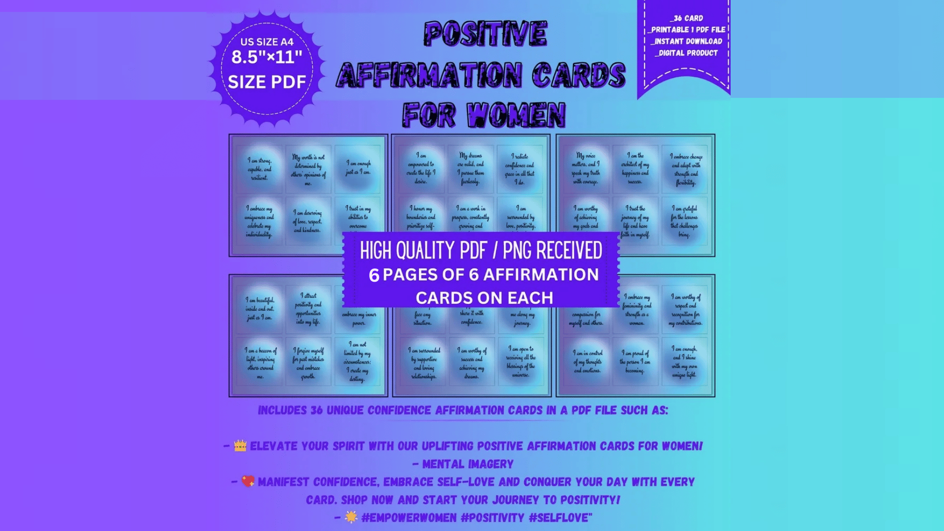 Positive Affirmation Cards