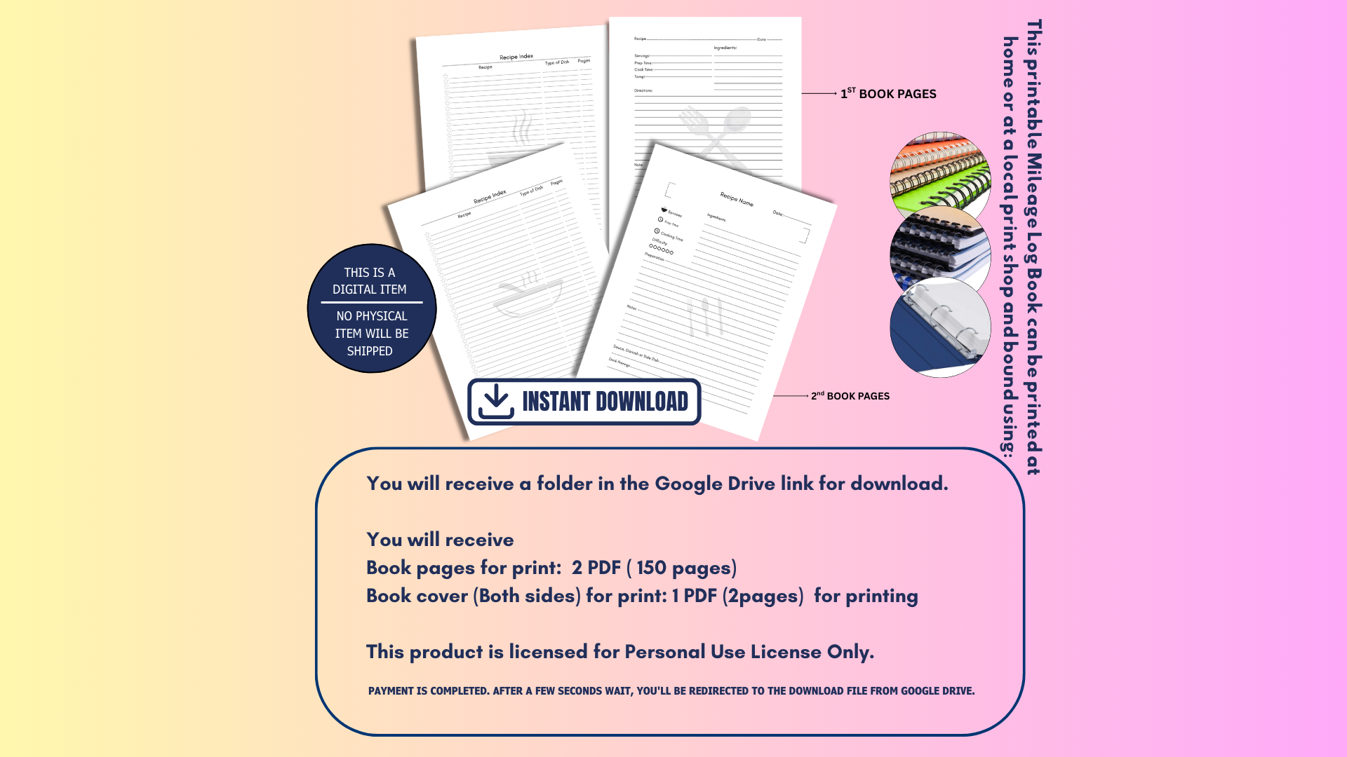 My Recipe Journal Notebook