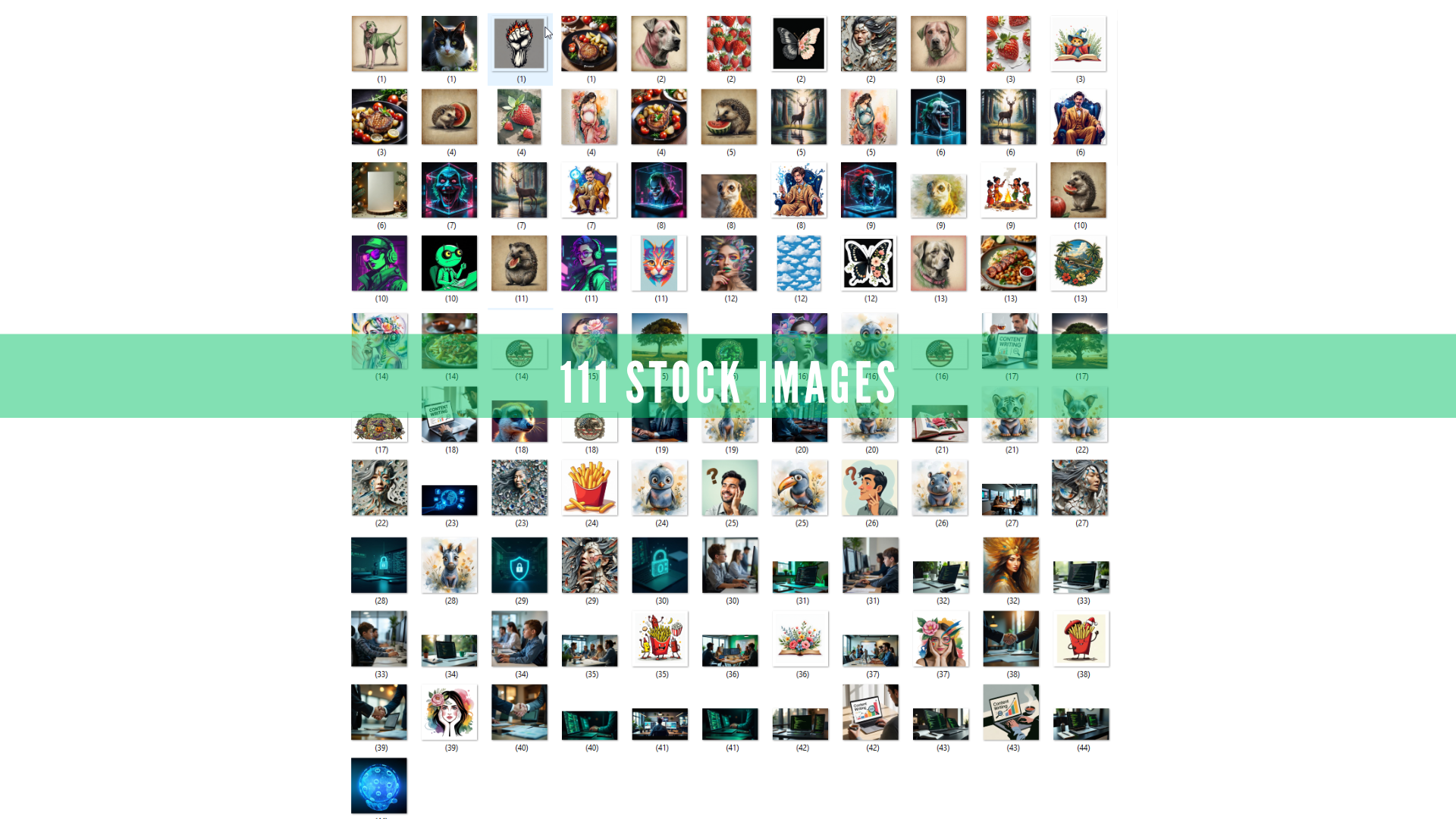 111 Digital Stock Images Bundle – Diverse High Quality Stock Photos and Graphics for Creative Projects
