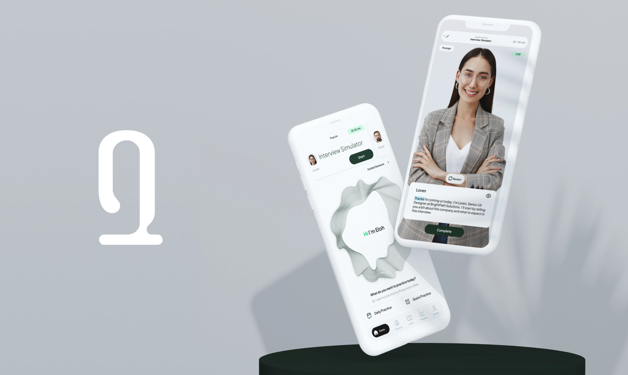 Eloqi mobile screen