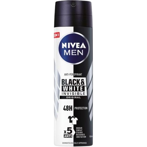Black & White Invisible Original Anti-Perspirant Spray For Men - 48h