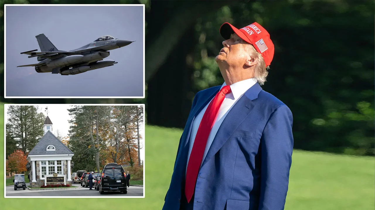 ট্রাম্পের গলফ ক্লাবের আকাশসীমা লঙ্ঘন, এফ-১৬ দিয়ে সরিয়ে দেওয়া হলো বিমান