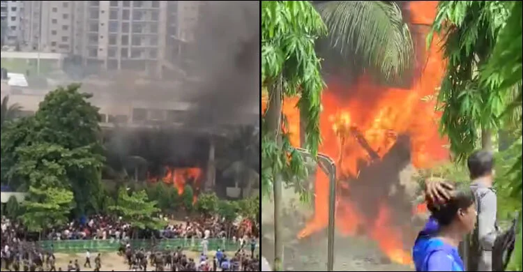 উত্তরায় প্রশিক্ষণ বিমান বিধ্বস্ত