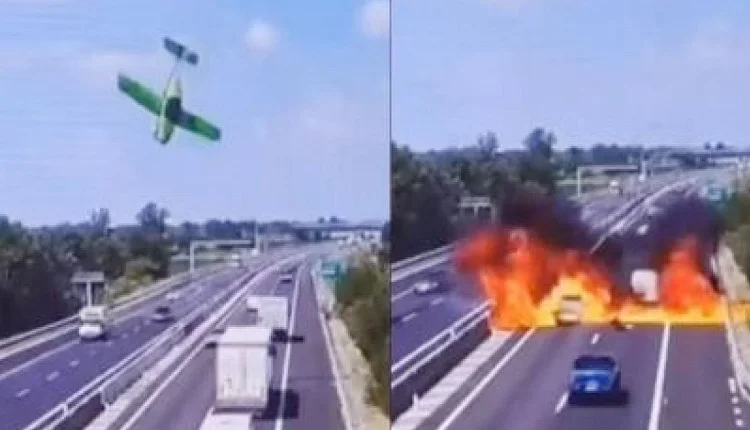 ইতালির রাস্তায় মুখ থুবড়ে পড়ল বিমান, প্রেমিক-প্রেমিকা নিহত