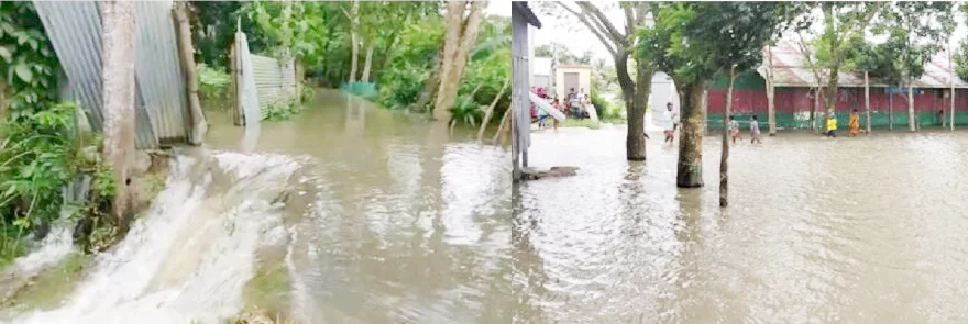 রাজরাজেশ্বর ইউনিয়নে শিক্ষা প্রতিষ্ঠানসহ কয়েক শতাধিক বাড়ি-ঘর প্লাবিত