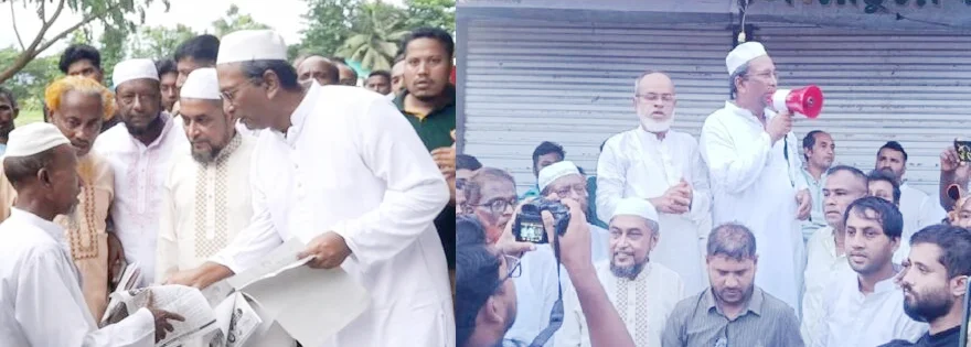 চাঁদপুর পৌর ১১নং ওয়ার্ডে ৩১ দফা লিফলেট বিতরণ