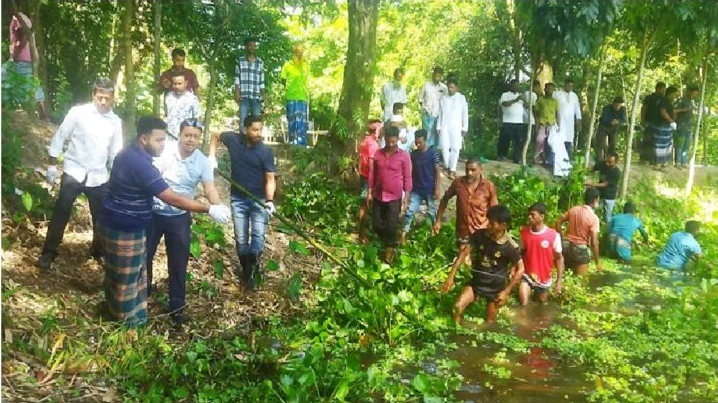 শাহমাহমুদপুর ইউনিয়নে মাসব্যাপী খাল পরিষ্কার কার্যক্রমের উদ্বোধন