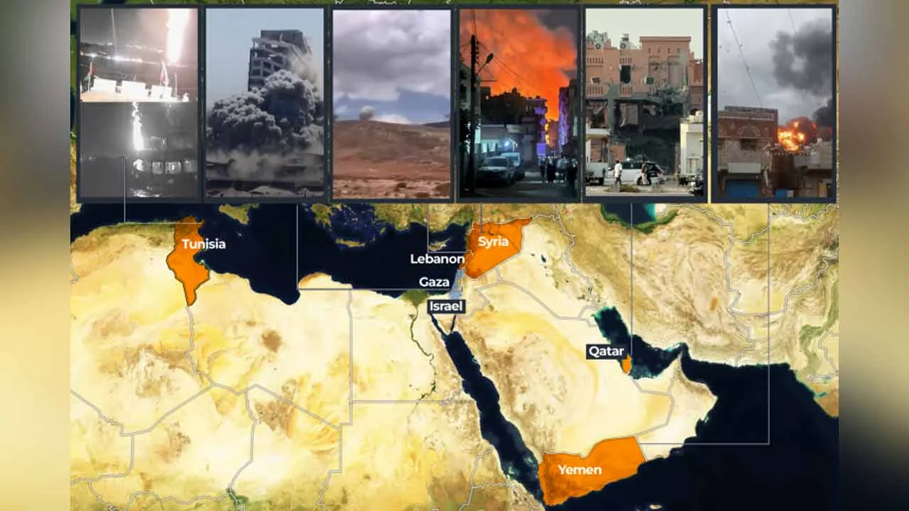 মাত্র ৭২ ঘণ্টায় ৬ দেশে ইসরায়েলের হামলা