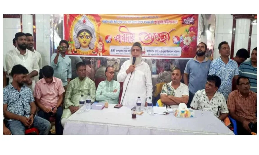 মতলব দক্ষিণের পূজামন্ডপ পরিদর্শনে বিএনপি নেতা ড. জালাল উদ্দিন