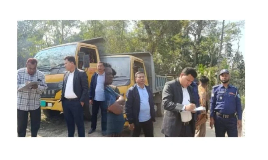 শাহরাস্তিতে ফসলি জমির মাটি কাটার অপরাধে ৫০ হাজার টাকা জরিমানা