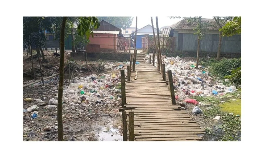 মতলব উত্তরে সেচ নিষ্কাশন খালে আবর্জনা ফেলার অভিযোগ