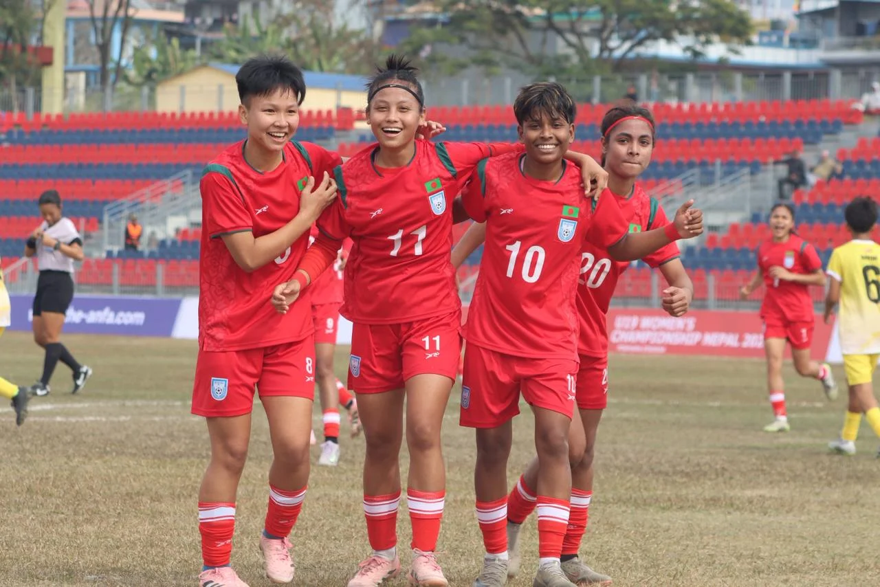 ভুটানের জালে বাংলাদেশের মেয়েদের ১২ গোল