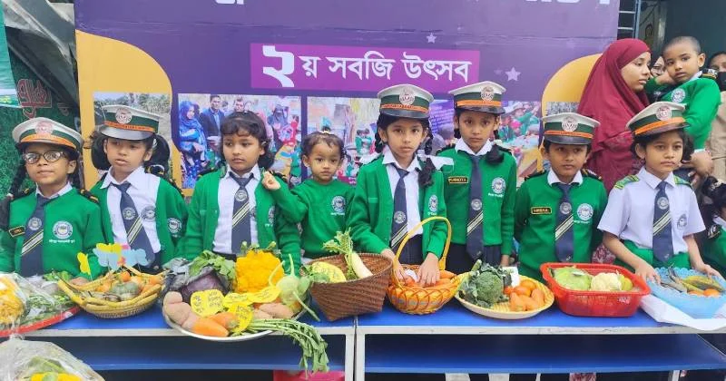 চাঁদপুরে ক্ষুদে শিক্ষার্থীদের নিয়ে ব্যতিক্রমী সবজি উৎসব
