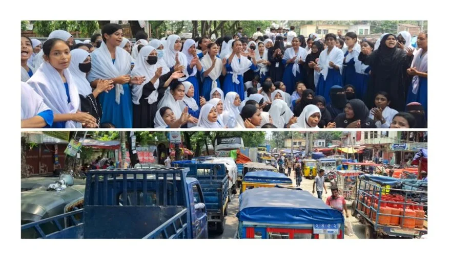 শিক্ষার্থীদের আন্দোলনে আইদি ও বোগদাদ বাস থামমে বলাখালে