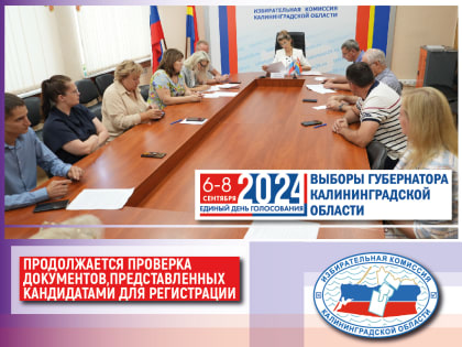 Рабочая группа облизбиркома приступила к проверке документов, представленных кандидатами на должность Губернатора Калининградской области для регистрации