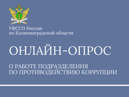 В Калининграде приставы проводят ежегодный онлайн-опрос
