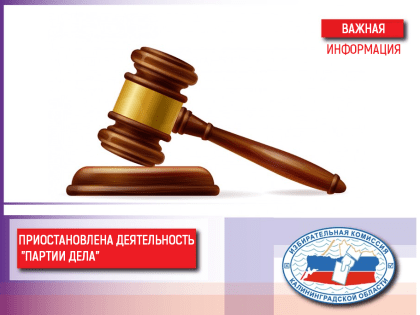 Приостановка деятельности «Партии Дела» в Калининграде