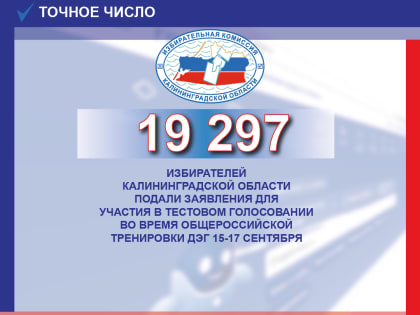 Почти двадцать тысяч избирателей Калининградской области уже принимают участие в общероссийской тренировке ДЭГ