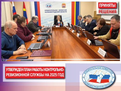 Подведены итоги работы контрольно-ревизионной службы при Избирательной комиссии Калининградской области за 2024 год, утвержден план работы на 2025 год