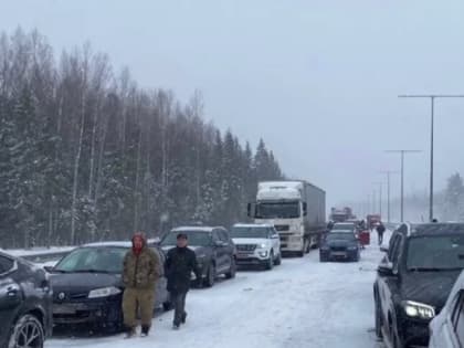 Погиб один человек, ещё 12 пострадали: под Новгородом столкнулись 32 автомобиля