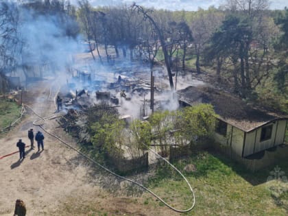 МЧС: при пожаре в кафе «Гудвин» спасли человека, из здания вынесли 9 пропановых баллонов