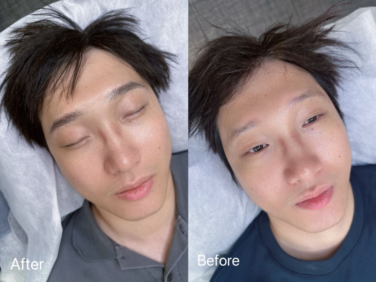 新北市新店區飄眉作品,瑩瑩老師,男士飄眉,細項男士飄眉