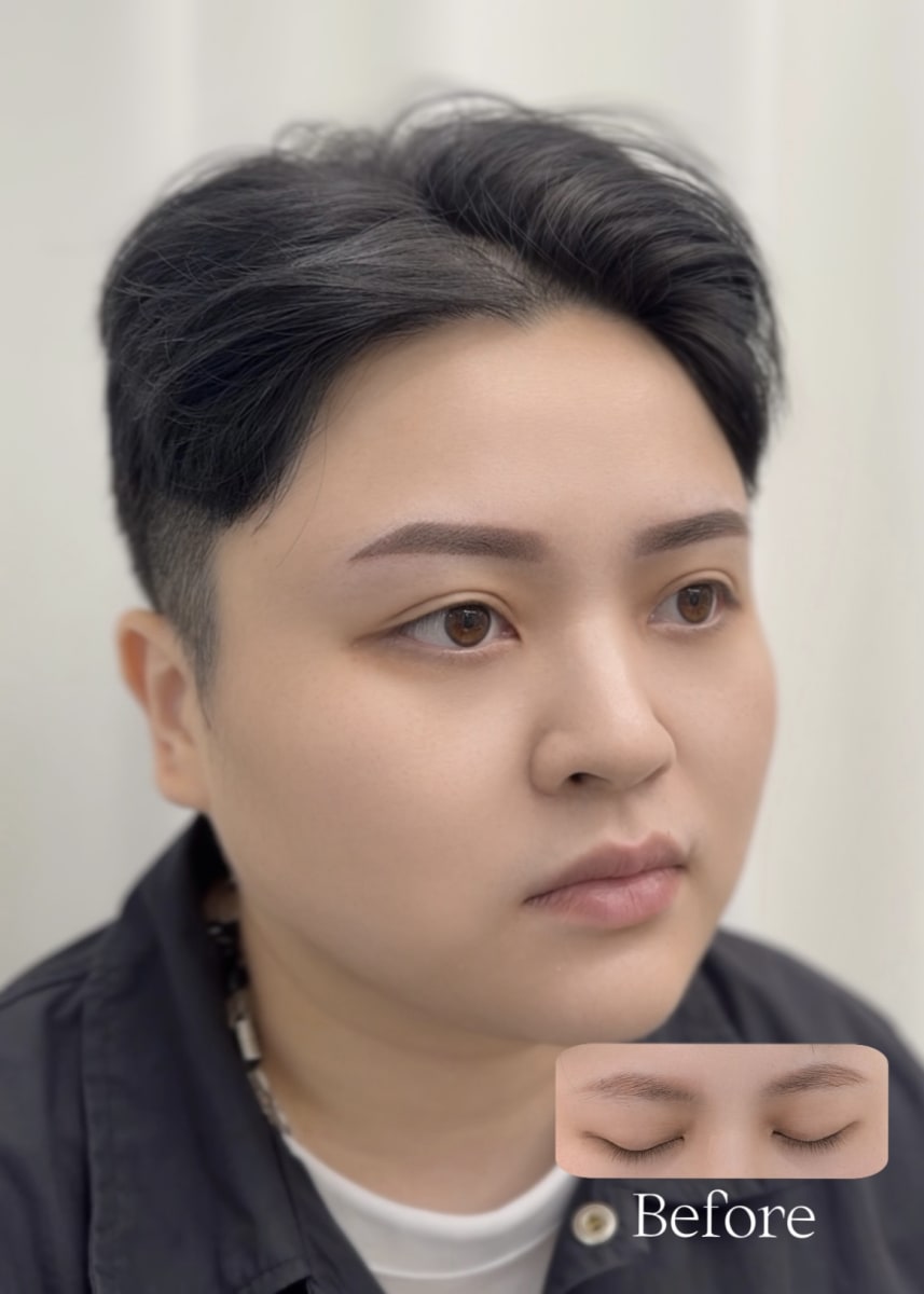 桃園市龜山區美睫作品 — 嘉嘉老師 改變橘紅眉