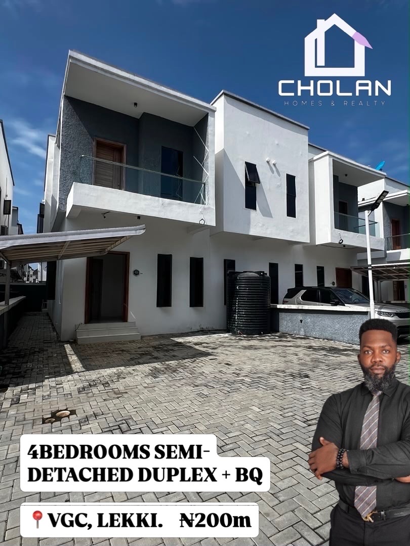 4BEDROOMS SEMI-DETACHED DUPLEX WITH BQ• - Image 1