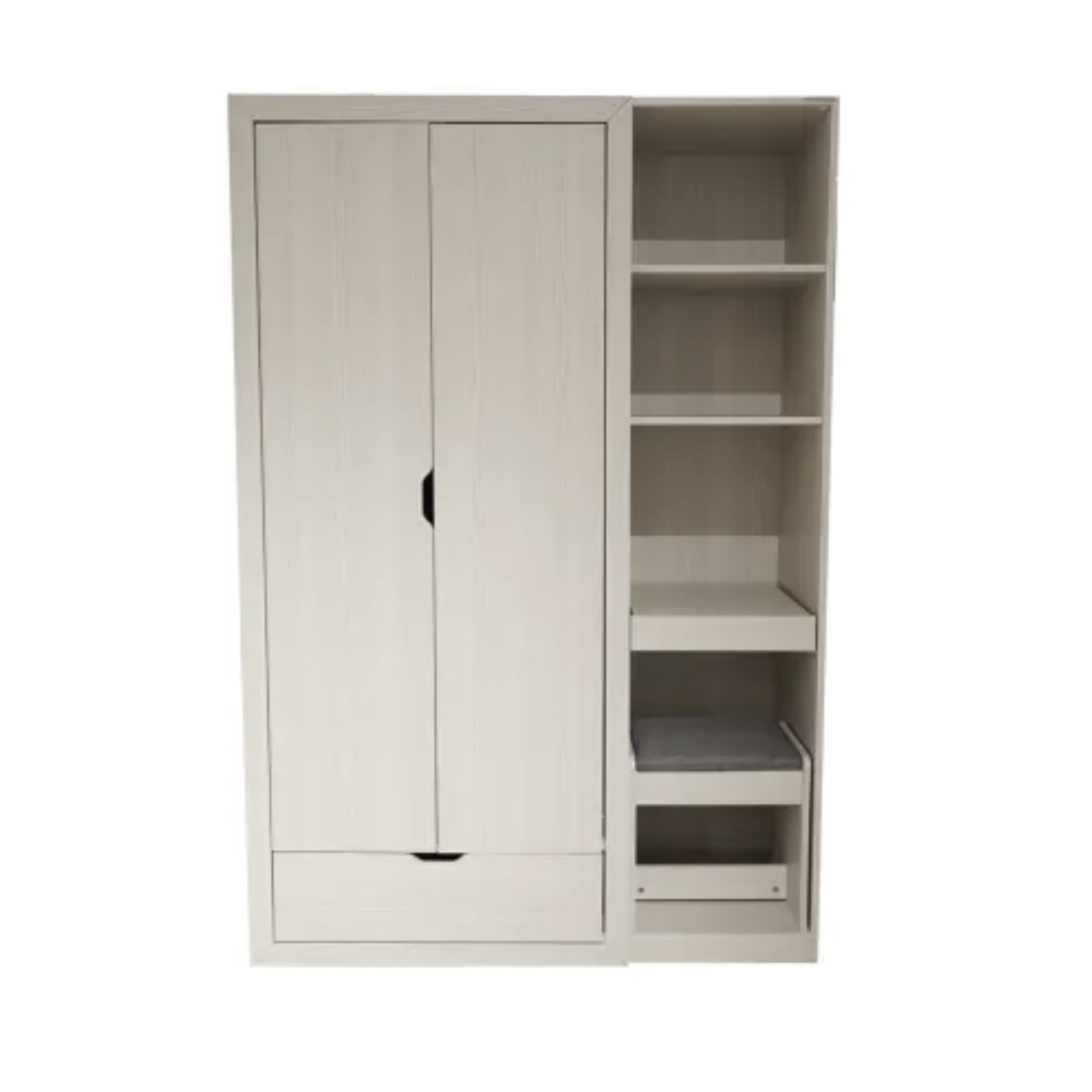 SVEN 2 DOORS WARDROBE W/MIRROR WHT (U/3)