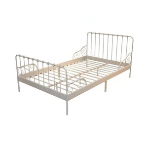 WILLOW METAL BED 120CM SET WHT CRM (S/2)