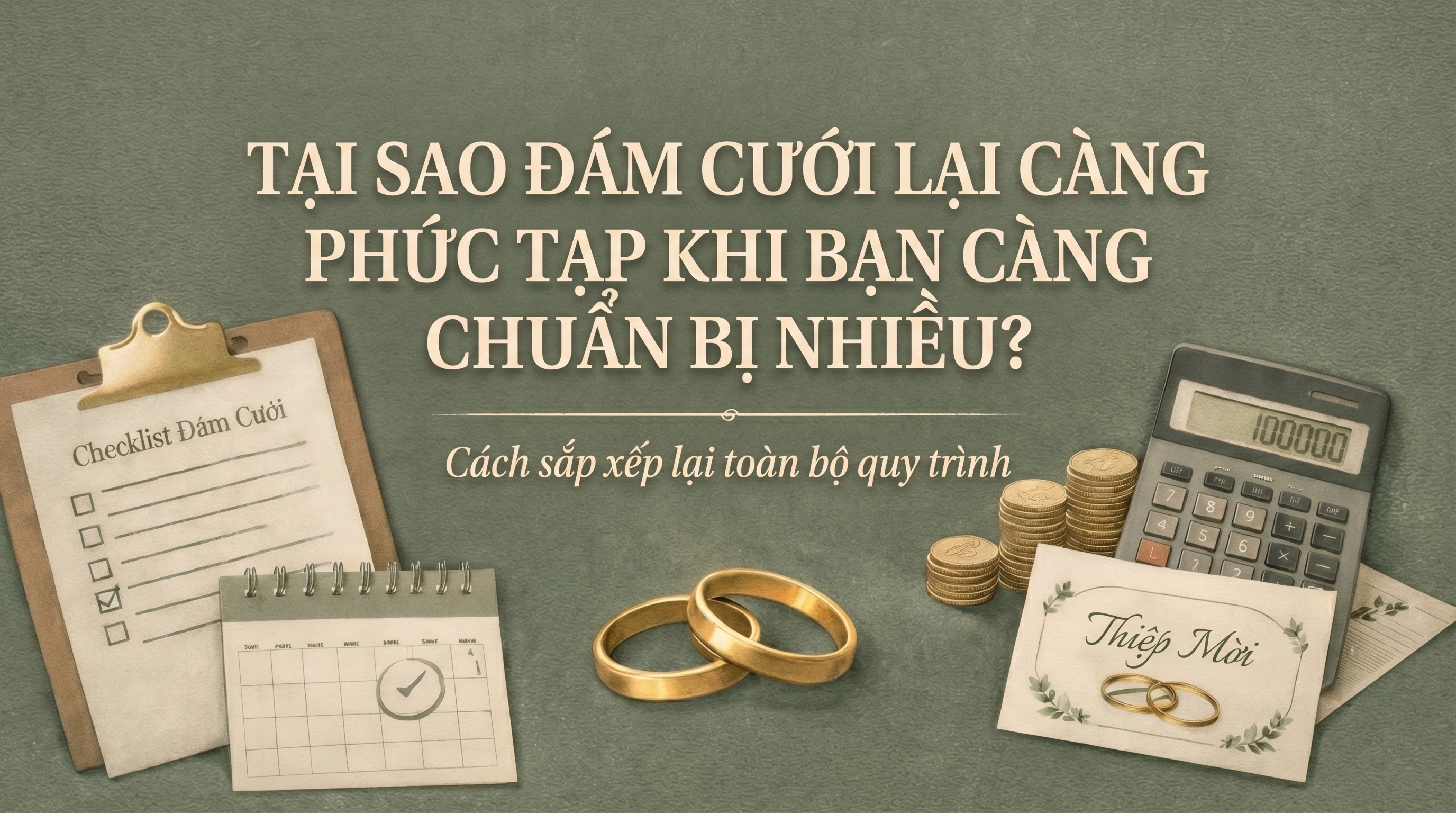 Lập kế hoạch đám cưới hiệu quả: Tránh rối khi dùng checklist, timeline & ngân sách