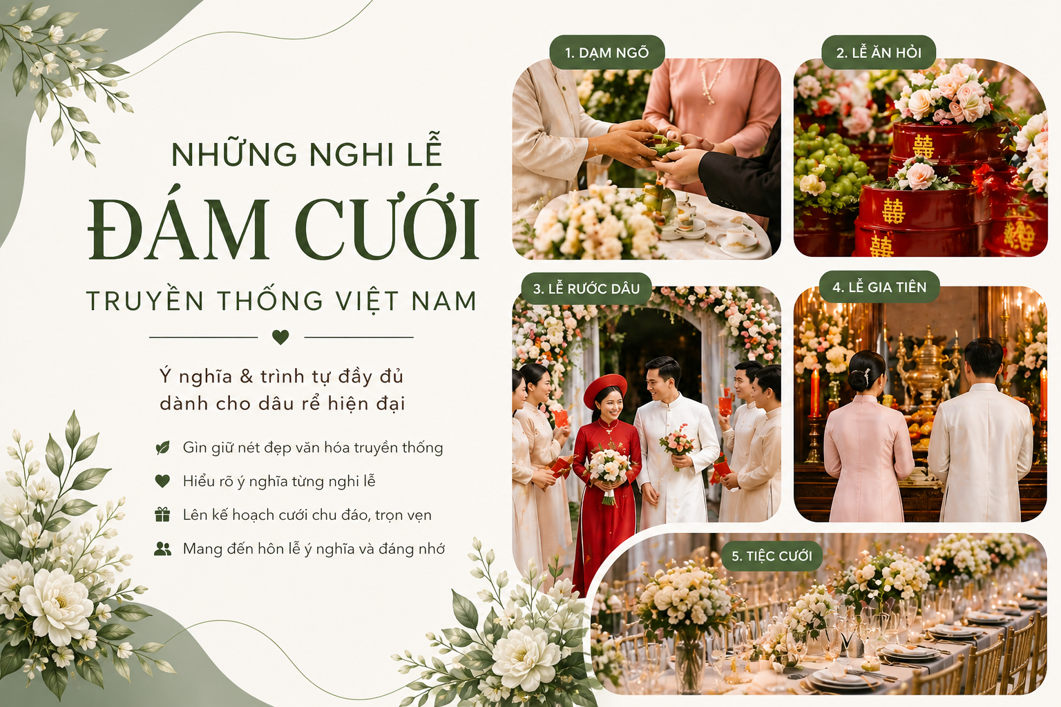 Những nghi lễ đám cưới truyền thống Việt Nam: Ý nghĩa & trình tự đầy đủ
