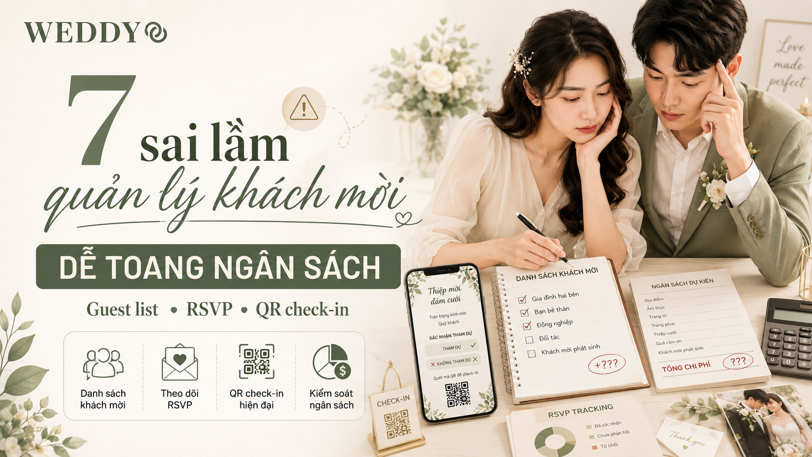 7 sai lầm khi quản lý khách mời đám cưới khiến bạn “toang” ngân sách