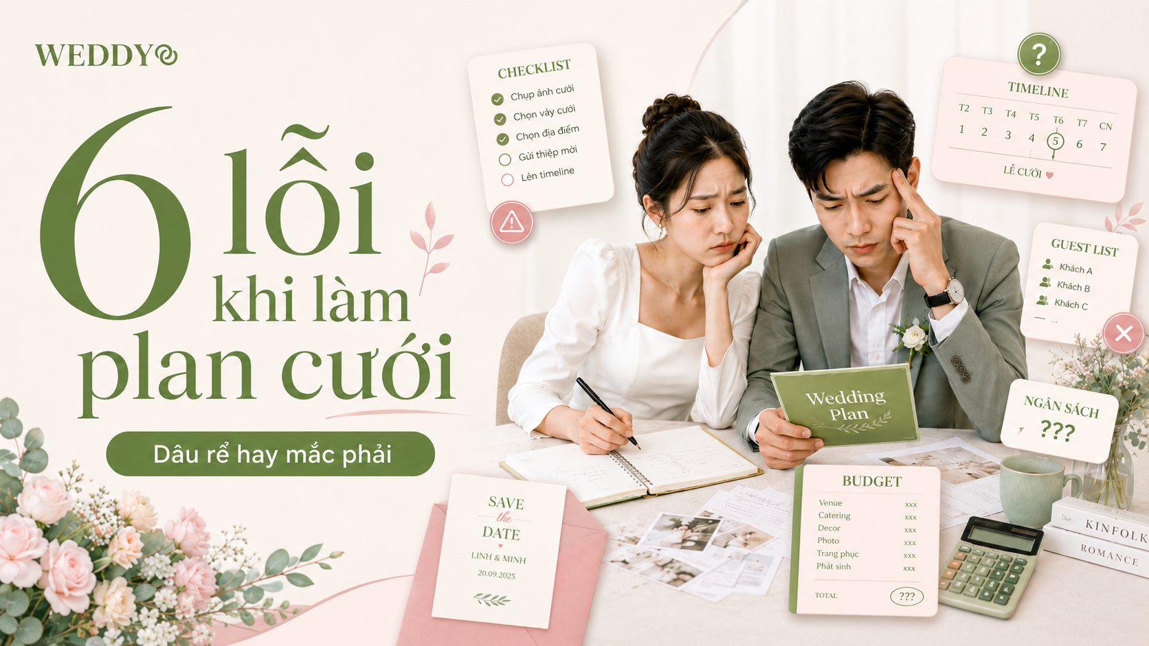 6 lỗi khi làm plan cưới khiến dâu rể dễ stress