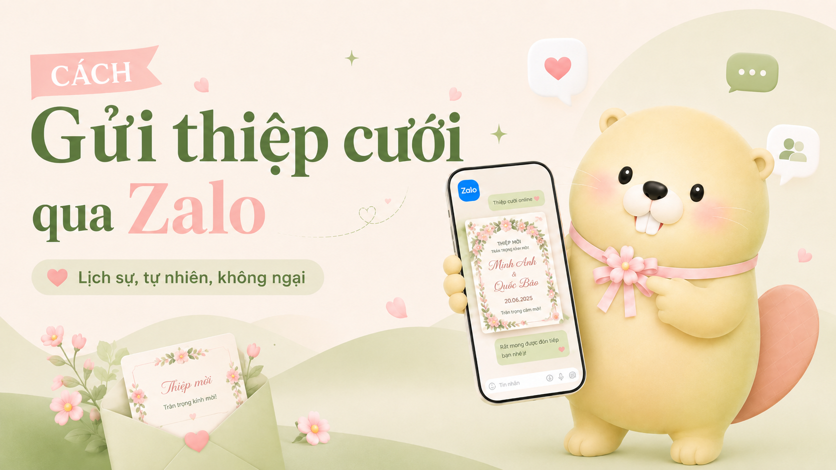 Cách gửi thiệp cưới qua Zalo lịch sự, tự nhiên mà không ngại