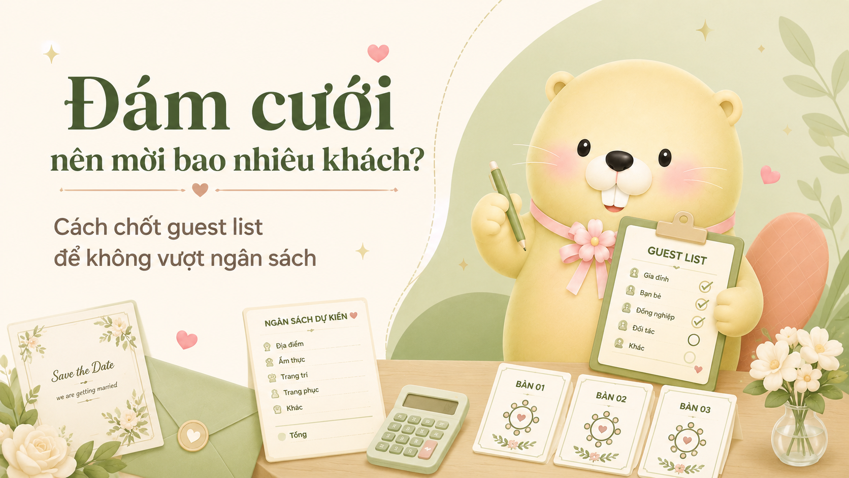 Đám cưới nên mời bao nhiêu khách? Cách chốt guest list để không vượt ngân sách