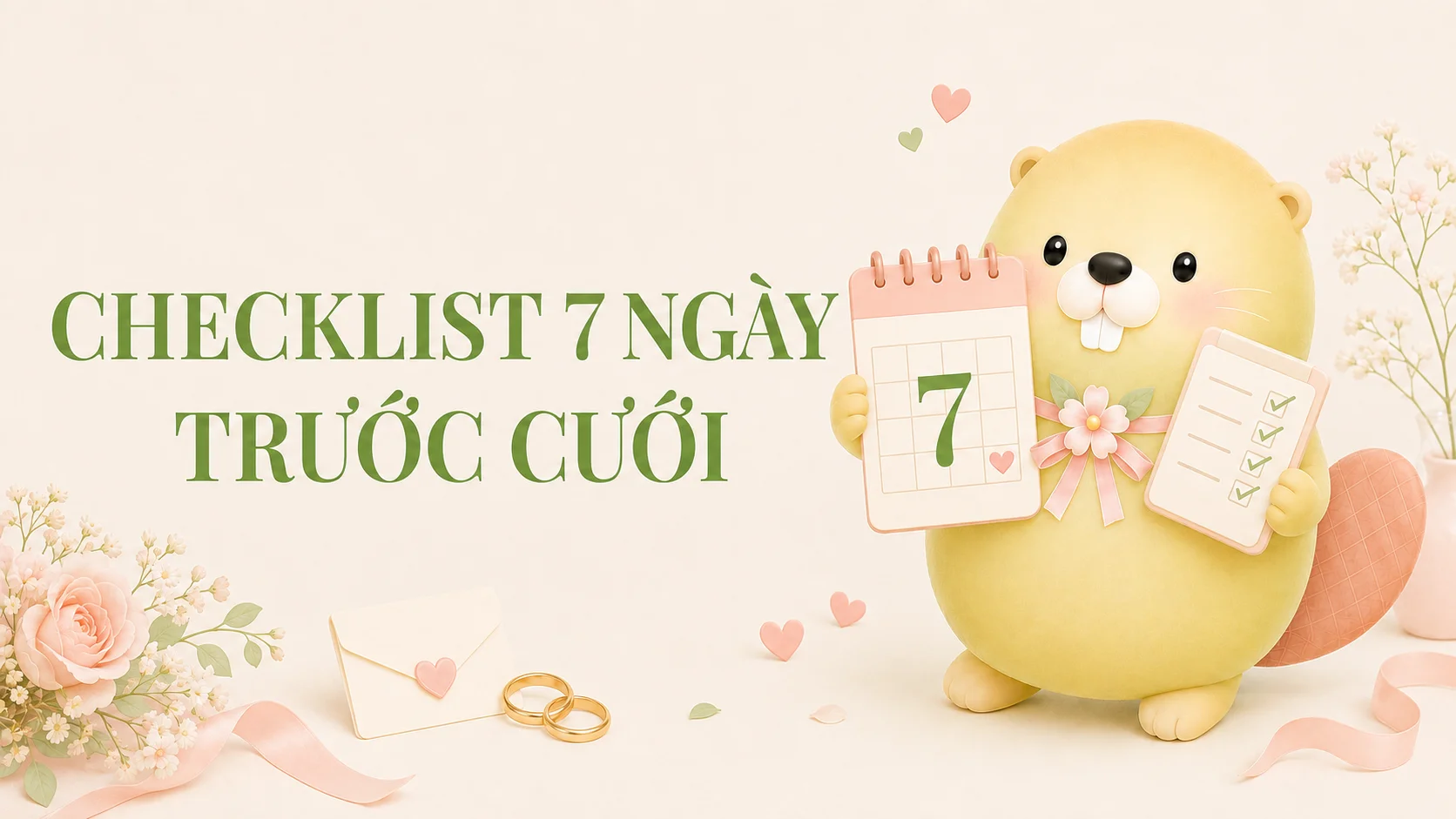 Checklist 7 Ngày Trước Đám Cưới: 30 Việc Cần Làm