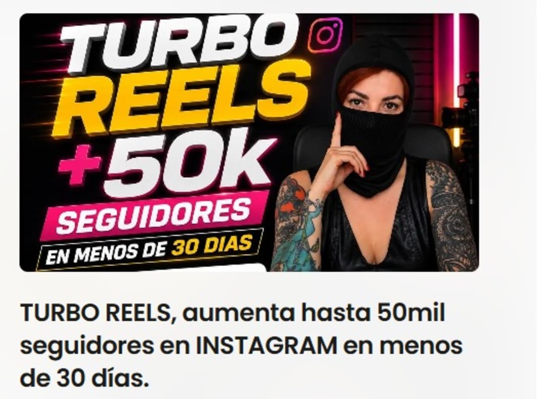 El curso Turbo Reels dentro de la plataforma