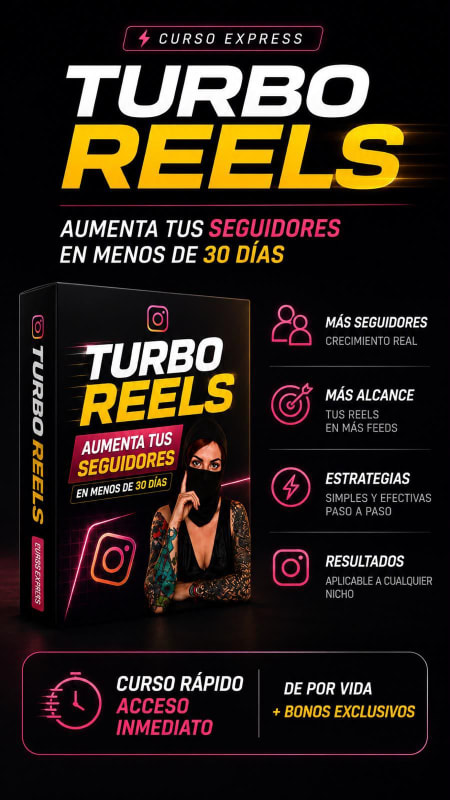 Pack Turbo Reels: aumenta tus seguidores en menos de 30 días