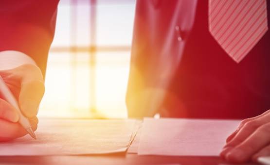 Attorney signing document