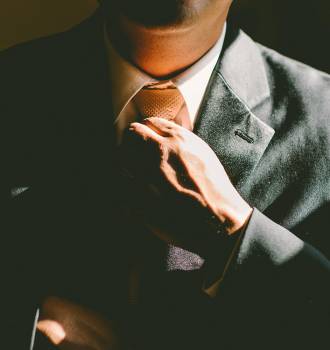 Businessman in suit and tie