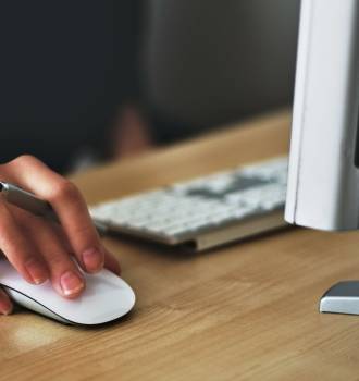 Woman working at a desk