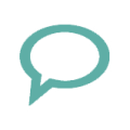 Teal talking bubble