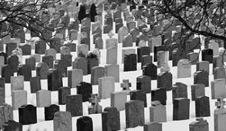 black and white photo of Cemetery