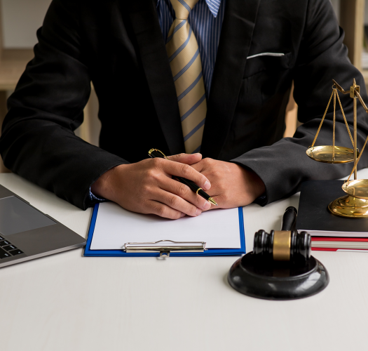 justice and law concept, attorney closeup